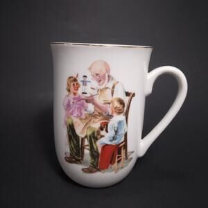 Norman Rockwell "The Toy Maker" Vintage 1986 Collector Mug